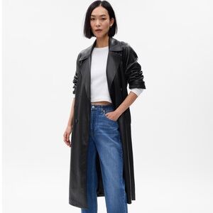 NWOT GAP Vegan Leather Trench Coat